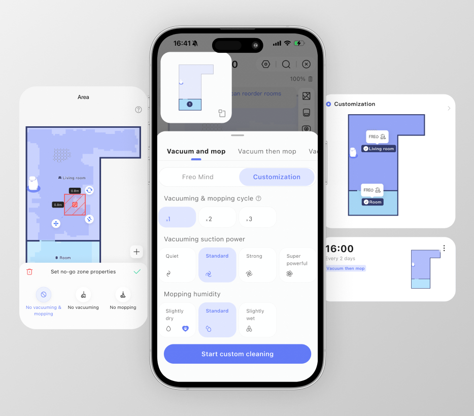 Contrôle précis via l'application