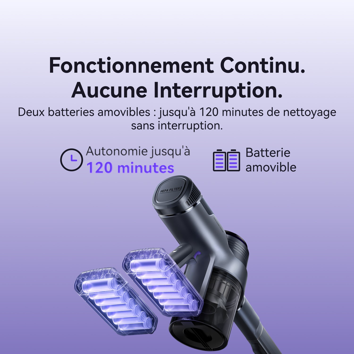 Aspirateur balai sans fil NARWAL V40 Station