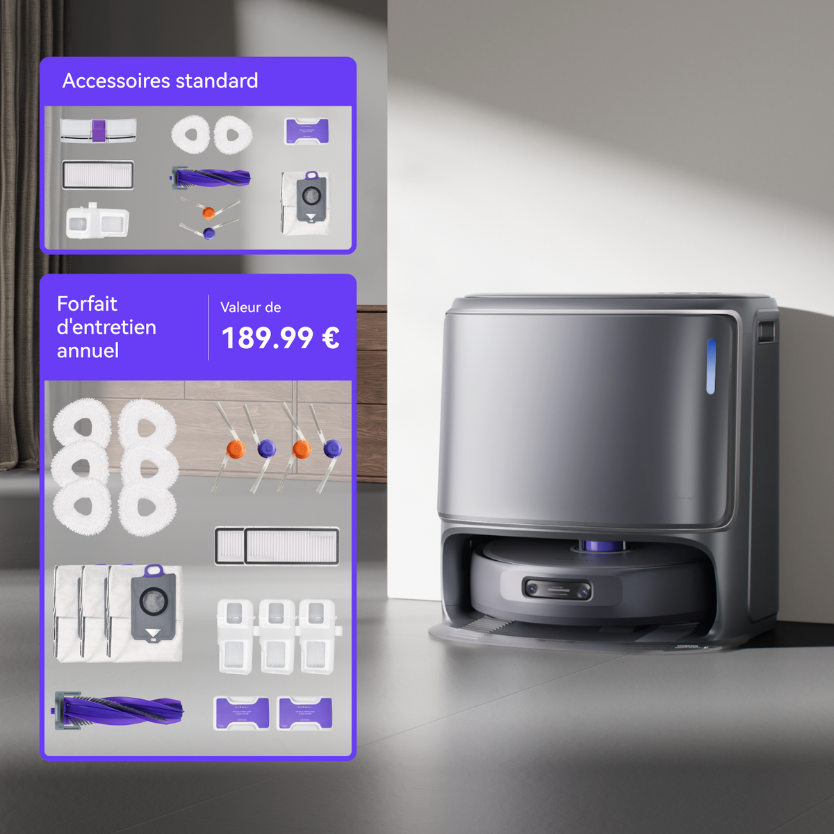 Narwal Freo Z10 Ultra - Pack combiné avec accessoires