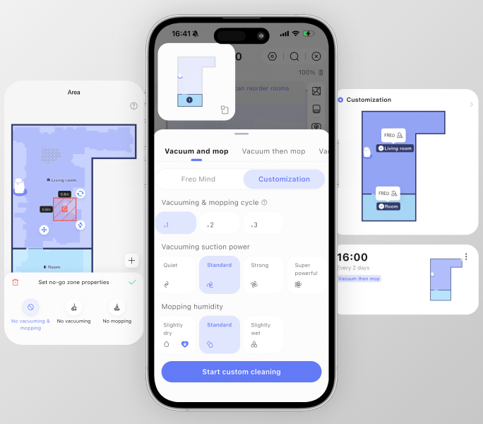 Contrôle précis via l'application